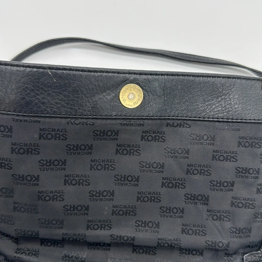 Michael Kors‎ Beverly Black Leather Oversized Clutch